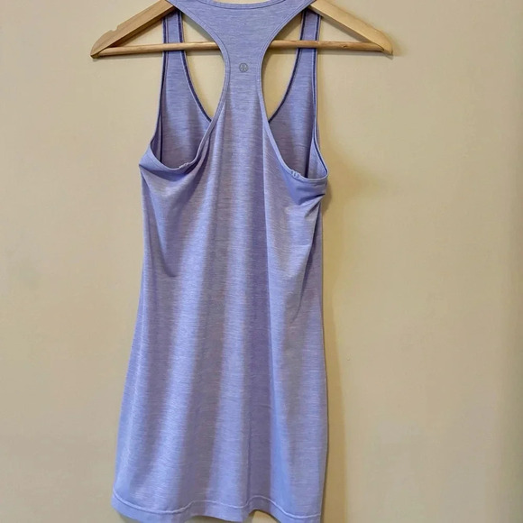 Lululemon|$15| 'Salute the Sun' Singlet Long Racerback Tank Heathered Lilac Sz 6 - Picture 2 of 4